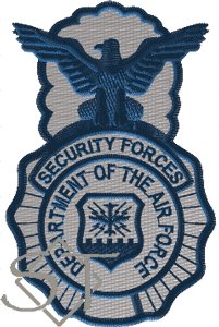 US Air Force Security Forces Badge Patch - Click Image to Close